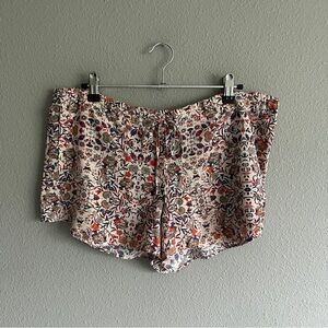 Intermix Silk Floral Print Mini Shorts P